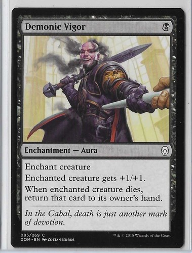 Mtg demonic vigor dominaria - mtg,