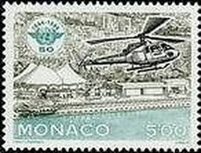 MONACO N° 1951 "OACI, VISTA DELL'ELIPORTO"xxTTB