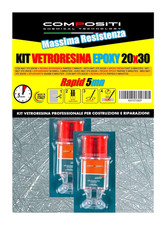 Kit Vetroresina Con Resina Epossidica Rapido 5 Minuti - Completo Di Fibra Di Vet