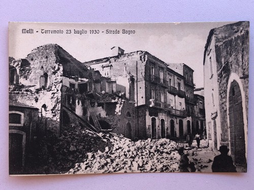 Cartolina melfi terremoto - terremoto, 1930