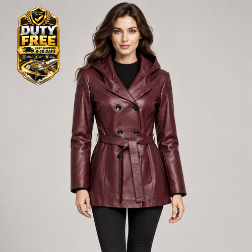 Trench donna pelle con - in,