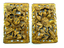 VECCHIA PLACCA DECORO LEGNO