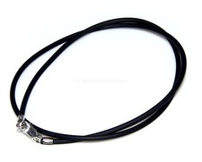Collana laccio nero caucciu - nero, caucciu'
