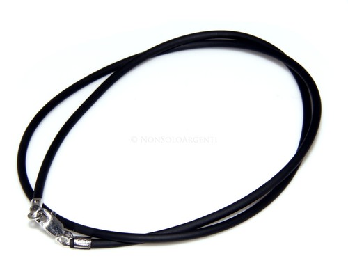 Collana laccio nero caucciu - laccio,