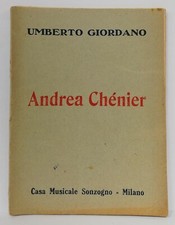 02927 LIBRETTO D'OPERA - Umberto Giordano - Andrea Chénier - Sonzogno 1931