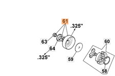 Campana frizione ricambio per motosega Oleomac 956