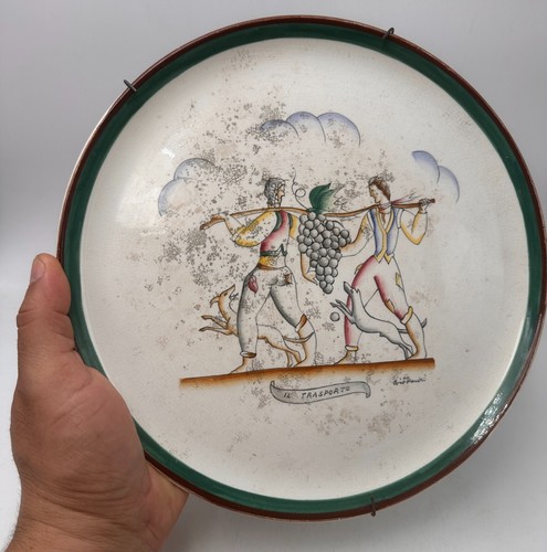 Assiette signée gio - gio, ponti