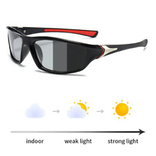 Occhiali da Sole Fotocromatici Uomo Sportivi per Ciclismo Protezione UV400 Nero