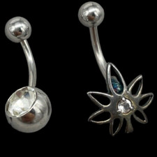 Piercing ombelico foglia