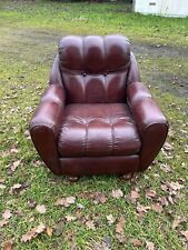 POLTRONA VINTAGE DI DESIGN IN PELLE ANNI 80