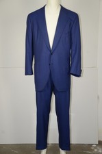 Abito Cesare Attolini blu Napoli in lana super 160's taglia 58 