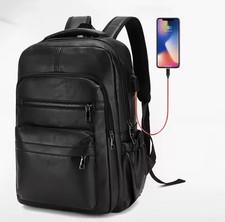 Zaino in pelle con stazione di