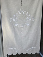 Tenda in canapa di lino con ricamo a mano 80x147 cm tenda a pannello