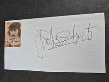 Autografo autograph originale su foglietto  Jackie Stewart automobilismo