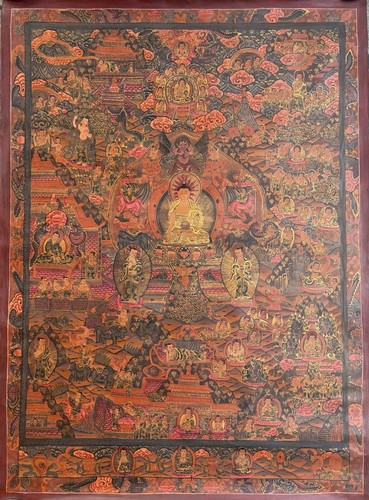 Buddha life story thangka - buddha,