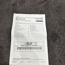 Roland EXR-5 Note di Servizio