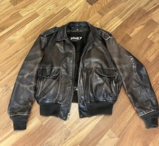 Giubbotto bomber pelle marrone originale SCHOTT U.S.A. Nyc Aviatore taglia 50