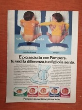 PUBBLICITA' ORIGINALE ADVERTISING PANNOLINI BIMBI "PAMPERS" del 1981