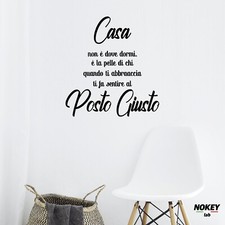 ADESIVO MURO FRASI FAMIGLIA CASA PARETI CASA BAMBINI 30X60 alta qualità