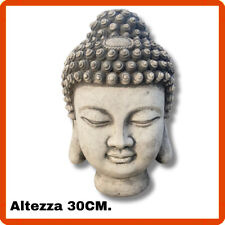 Statua da giardino per esterno scultura testa Buddha in cemento no pietra H.30CM