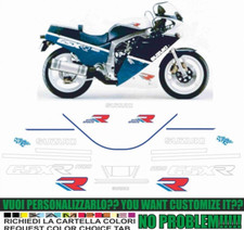 ADESIVI GSXR 1100 1988 WHITE BLUE KIT COMPATIBILE