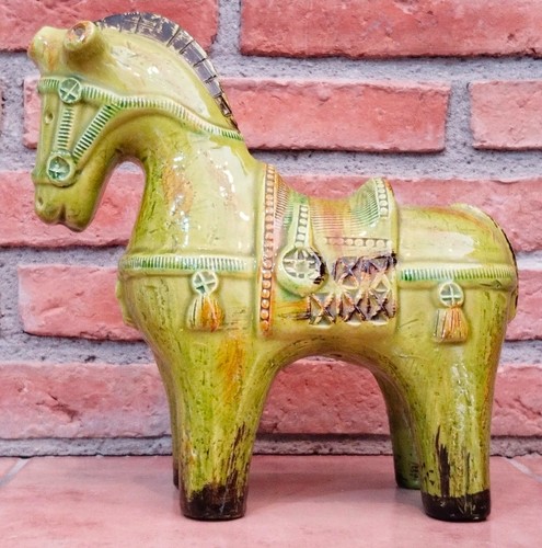Caballo verde cerámica - caballo,
