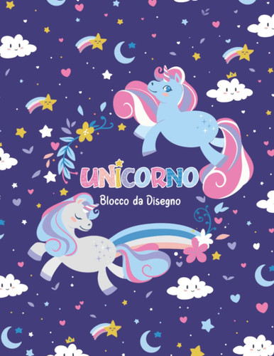 Blocco disegno unicorno - disegno:,