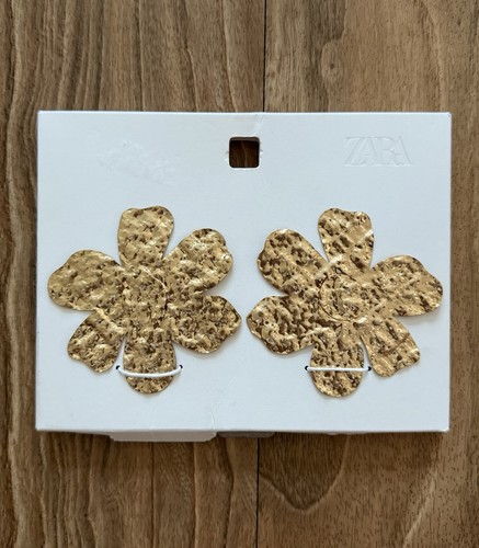 Zara gold maxi flower earrings - maxi,