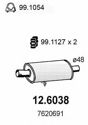 Marmitta centrale fiat tipo - centrale,
