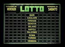 TABELLONE LAVAGNA GIOCO DEL LOTTO ILLUMINATA ANNI 1997-2005