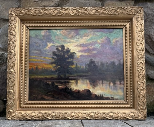 Quadro autore con olio su - quadro,