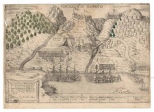 1570 Bertelli Lafreri-cartina scuola 'Fortezza di Soppoto' [Albania].