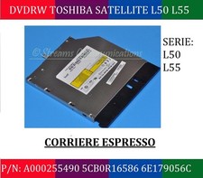 LETTORE MASTERIZZATORE DVD + LUNETTA COVER TOSHIBA SATELLITE L50 L55 5CB0R16586