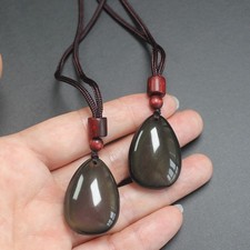 Collana a goccia di ossidiana