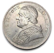 Roma Stato Pontificio Pio IX Eccezionale 5 lire 1870 FDC assoluto VIDEO