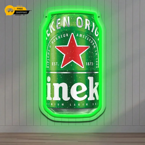 Vintage beer can - can, sign