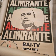 4 Manifesti Originali Giorgio Almirante + Propaganda Movimento Sociale Italiano