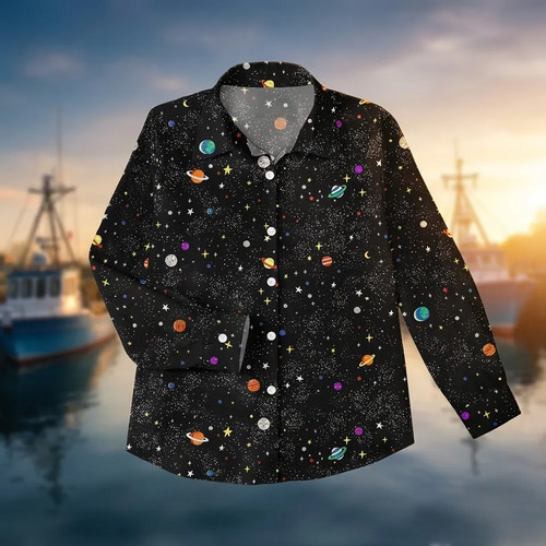 Camicia unica stampa galaxy - camicia,
