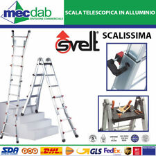 Scalissima Svelt Scala Telescopica in Alluminio Da 6 a 12 Pioli Portata 150 Kg