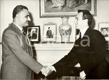 1959 IL CAIRO Principe Karim AGA KHAN ricevuto dal presidente NASSER *Foto