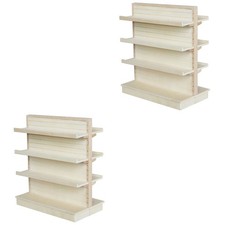 2 pezzi Dolly House Photo Prop mini scaffale supermercato decorativo mini scaffale in legno