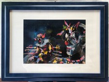 quadro moderno dipinto a mano tecnica Spray e spatola.