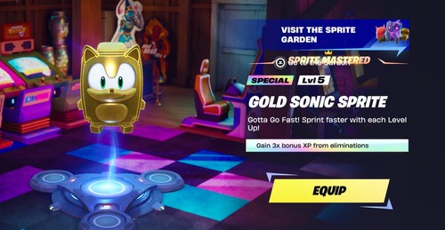 Gold sonic sprite - gold, 5