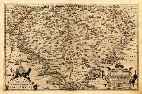 Poster vintage anni 1570 mappa