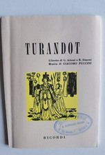 TURANDOT MUSICA DI GIACOMO PUCCINI - LIBRETTO D'OPERA