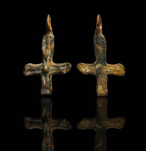 Ciondolo cristo croce - croce, bronzo