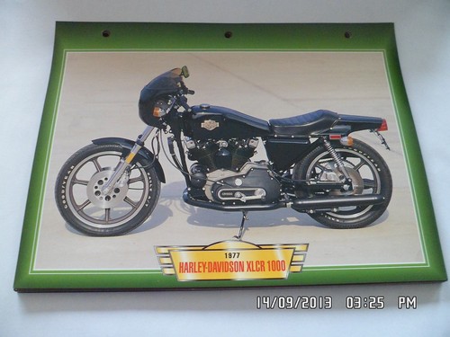 Carte fiche moto 1977 harley - 1977,