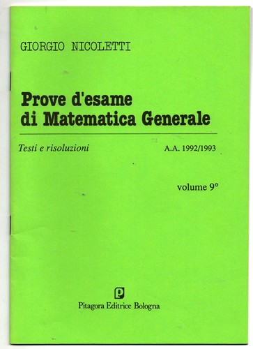 Prove esame matematica - d'esame, di