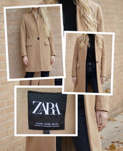 Zara cappotto donna lana - zara,