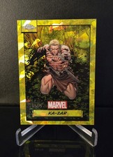 #'ed/75 🔥 KA-ZAR SP 2024 Topps Chrome Marvel Yellow Refractor Cracked Ice #127
